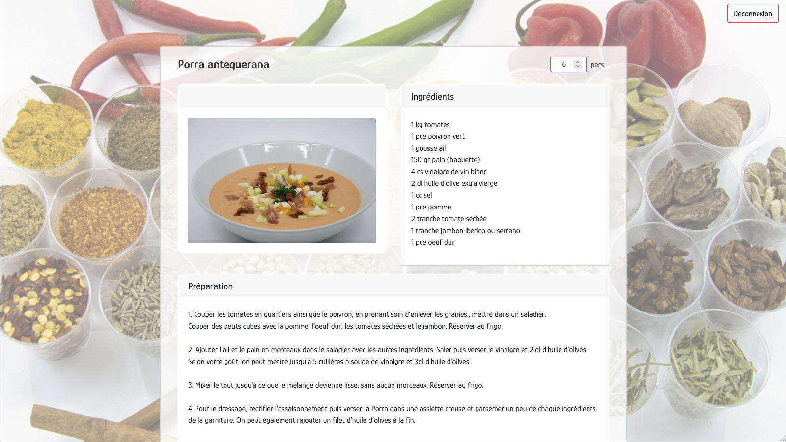 Recettes personnelles